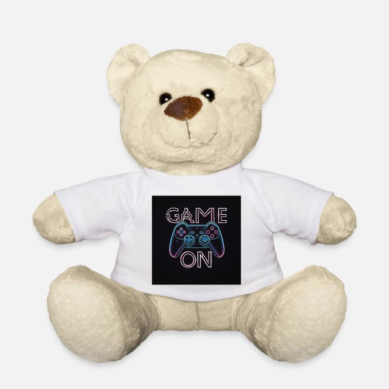 Neon Gaming Controller Design - Teddy Bear - white