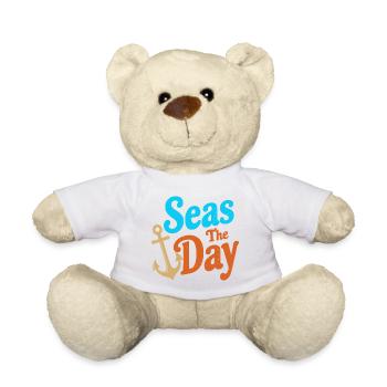 Seas The Day - Anchor Symbol - Teddy Bear - white - Front
