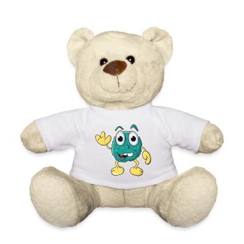 Funny Monster - Teddy Bear - white - Front