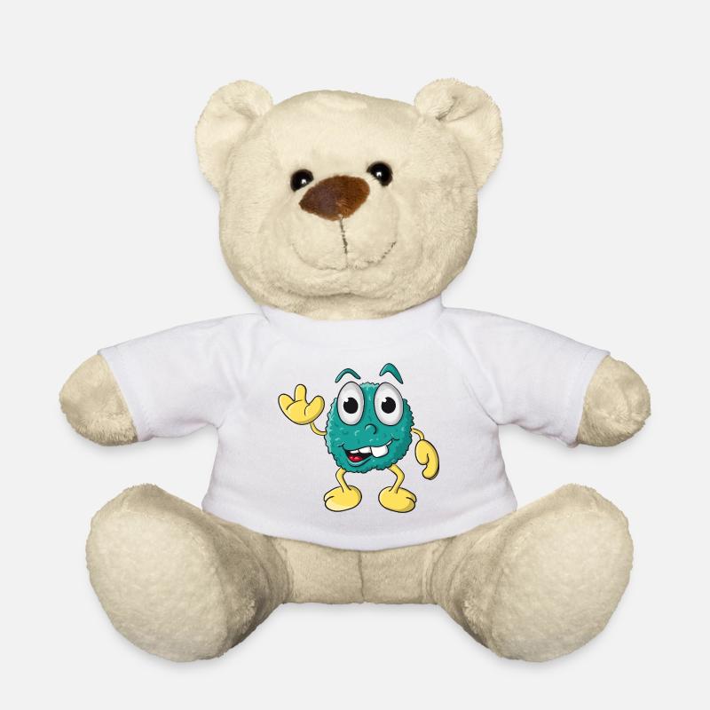 Funny Monster - Teddy Bear - white