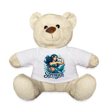 Strong Mermaid Nix Water Woman Gift - Teddy Bear - white - Front