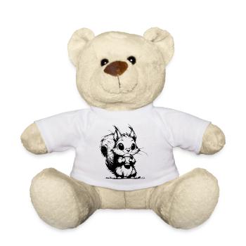 Coffee makes the squirrel awake and funny - Teddy Bear - white - Front