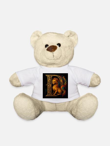 D - Magisches Ornament mit katzenartigem Wesen - Teddy - Weiß