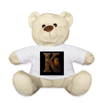 K – Magic Ornament with Owl - Teddy Bear - white - Front