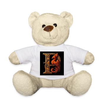 P – Magic Ornament with Phoenix - Teddy Bear - white - Front