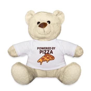 Propulsé par Pizza Motivational Design - Nounours - blanc - Devant