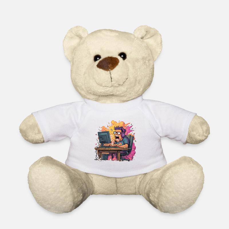 Gaming Rage Explosion – Joueur en mode Rage - Nounours - blanc