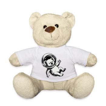 Koala dans l'espace - Logo Cool Astonomy - Nounours - blanc - Devant