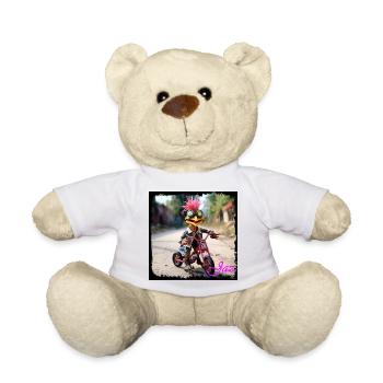 Eskapistisches Monster auf Fahrrad - Teddy - Weiß - Vorne