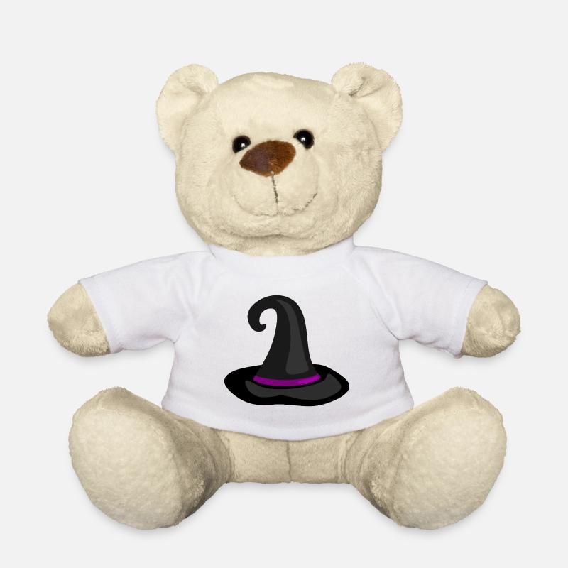 Magical Witch Hat Illustration - Teddy Bear - white