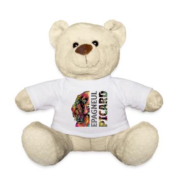 Farbiger Epagneul Picard  - Teddy - Weiß - Vorne