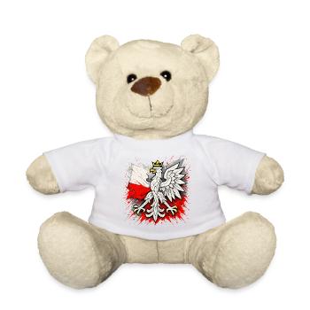 Poland Polska Eagle Flag Flag Abstract Gift - Teddy Bear - white - Front
