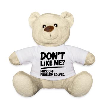 Rebellisches Humor-T-Shirt-Design - Teddy - Weiß - Vorne
