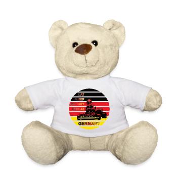 Motorsport and everyday life motif in Germany - Teddy Bear - white - Front