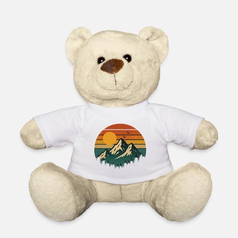 Vintage Sunset Mountain Adventure - Teddy - Weiß