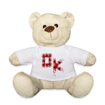 Blutige OK Typografie Zustimmung Halloween Kostüm - Teddy - Weiß - Vorne