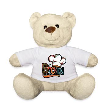 Illustration d'un chapeau de chef boulanger - Nounours - blanc - Devant