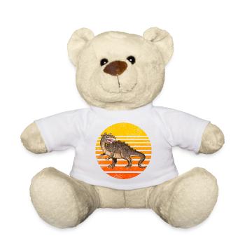 Dinosaure Coucher De Soleil Design - Nounours - blanc - Devant