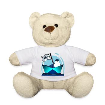 Möwe Segeln Papierboot 1. Klasse Schulkind - Teddy - Weiß - Vorne