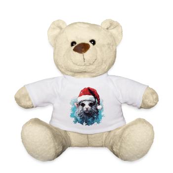Lustige Weihnachtsratte - Teddy - Weiß - Vorne