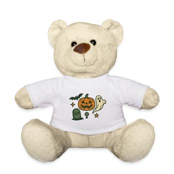 Spooky Pumpkin Party Design - Teddy Bear - white - Front