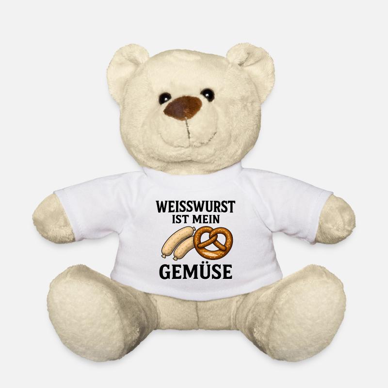 Weißwurst ist mein Gemüse - Teddy - Weiß