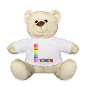 INKLUSION PRIDE REGENBOGENKOFFER - Teddy - Weiß - Vorne