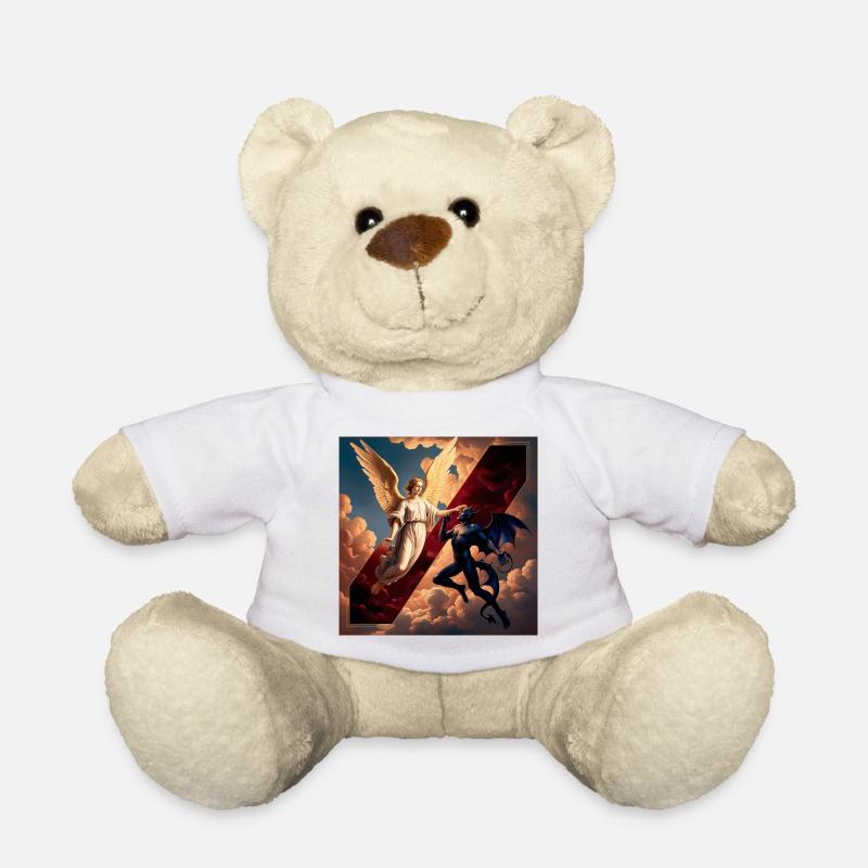 Engel und Dämon im himmlischen Konflikt - Teddy - Weiß