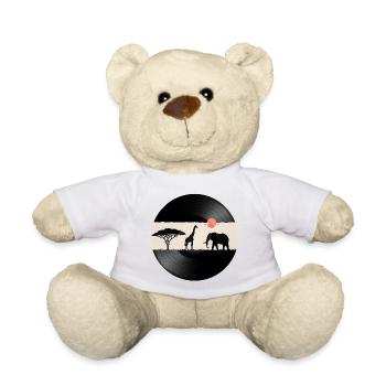 African Sunset Vinyl Record - Teddy Bear - white - Front