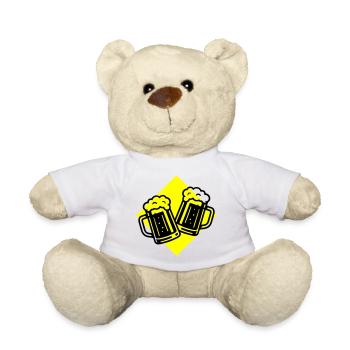 Bier Anstoßen Bierkrug - Teddy - Weiß - Vorne