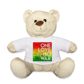 Déclaration de paix dans le design de l’arc-en-ciel - Nounours - blanc - Devant