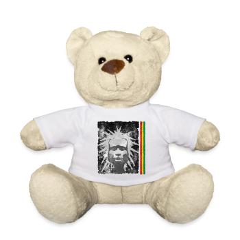 Reggae Inspiration mit Löwenmaske - Teddy - Weiß - Vorne