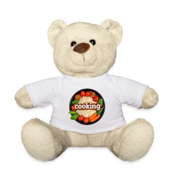 Culinary cooking with fresh vegetables - Teddy Bear - white - Front