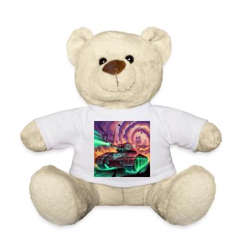 Futuristischer Kampfpanzer in einer vom Krieg zerrütteten Stadt - Teddy - Weiß - Vorne
