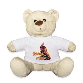 Imprimé expressif motif de poulet sauvage - Nounours - blanc - Devant