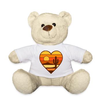Heart Desert Sun Design - Teddy Bear - white - Front