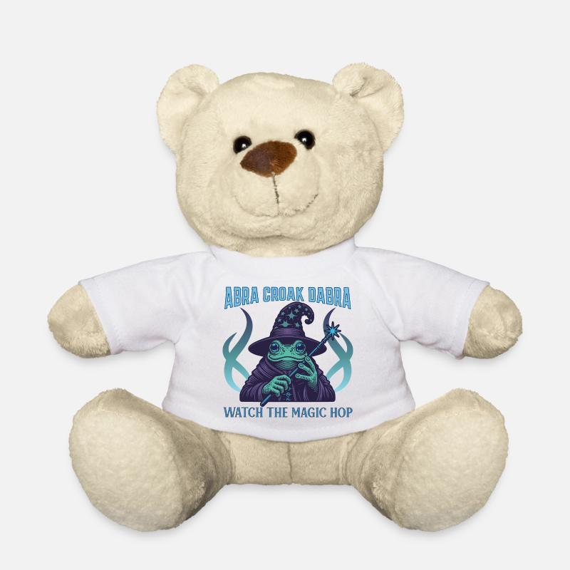 Mystischer Frosch Zauberer T-Shirt Design - Teddy - Weiß