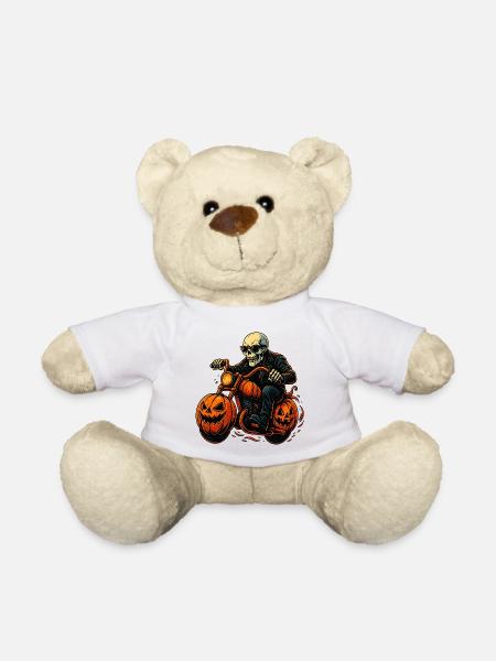 Gruseliger Biker - Teddy - Weiß