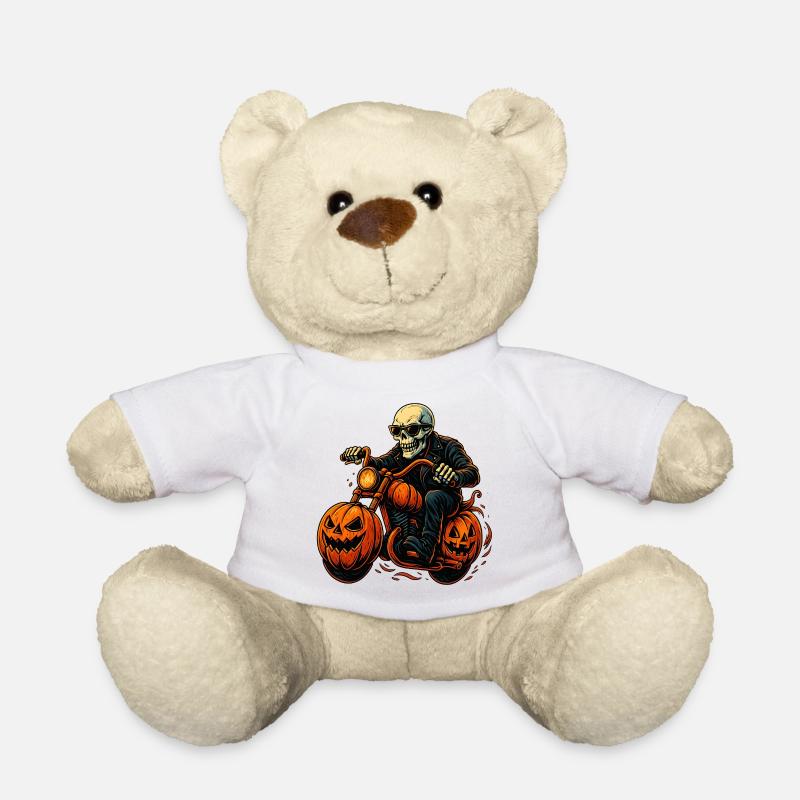 Gruseliger Biker - Teddy - Weiß