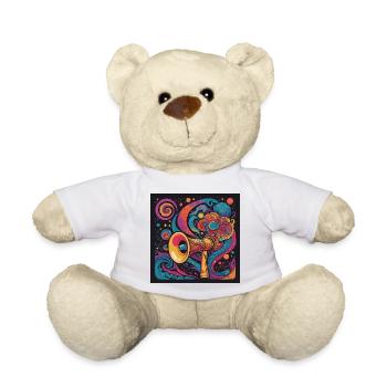 Psychedelische Erkundung mit Weltraumlautsprecher - Teddy - Weiß - Vorne