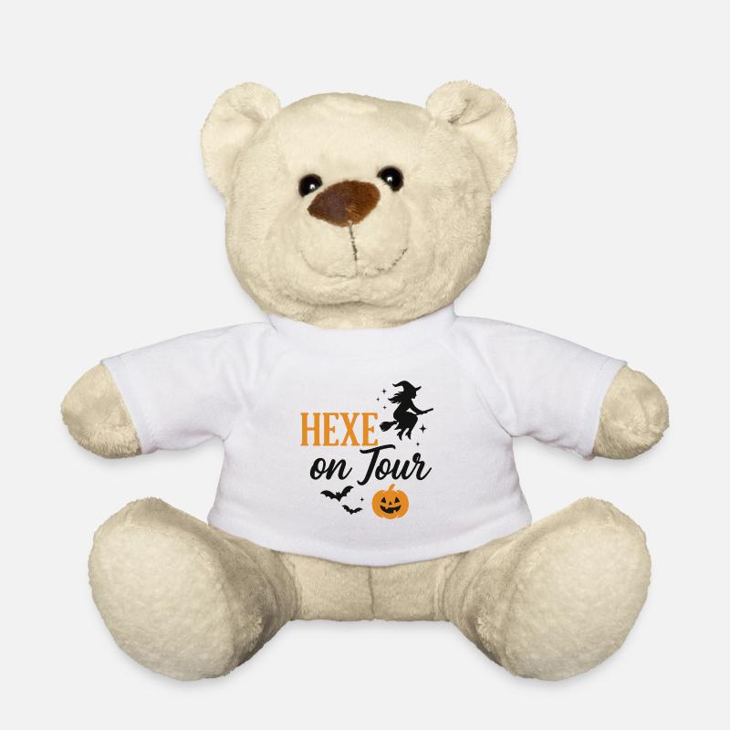 Hexe auf Halloween Herbstschnitt - Teddy - Weiß
