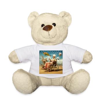 Surreale Senioren-Weltraum Strand Fische Abenteuer - Teddy - Weiß - Vorne