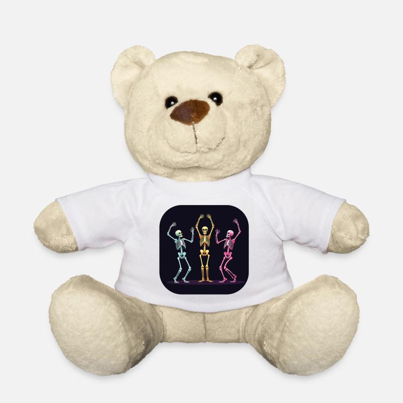 Halloween Skeleton Dancer Dancing - Teddy Bear - white