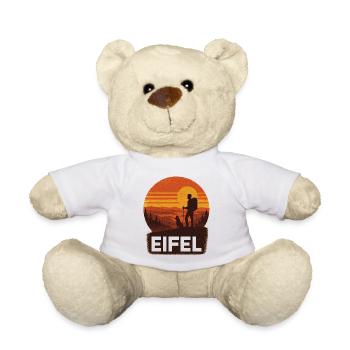 Eifel T-Shirt Wanderlust Natur Berge Outdoor Abent - Teddy - Weiß - Vorne
