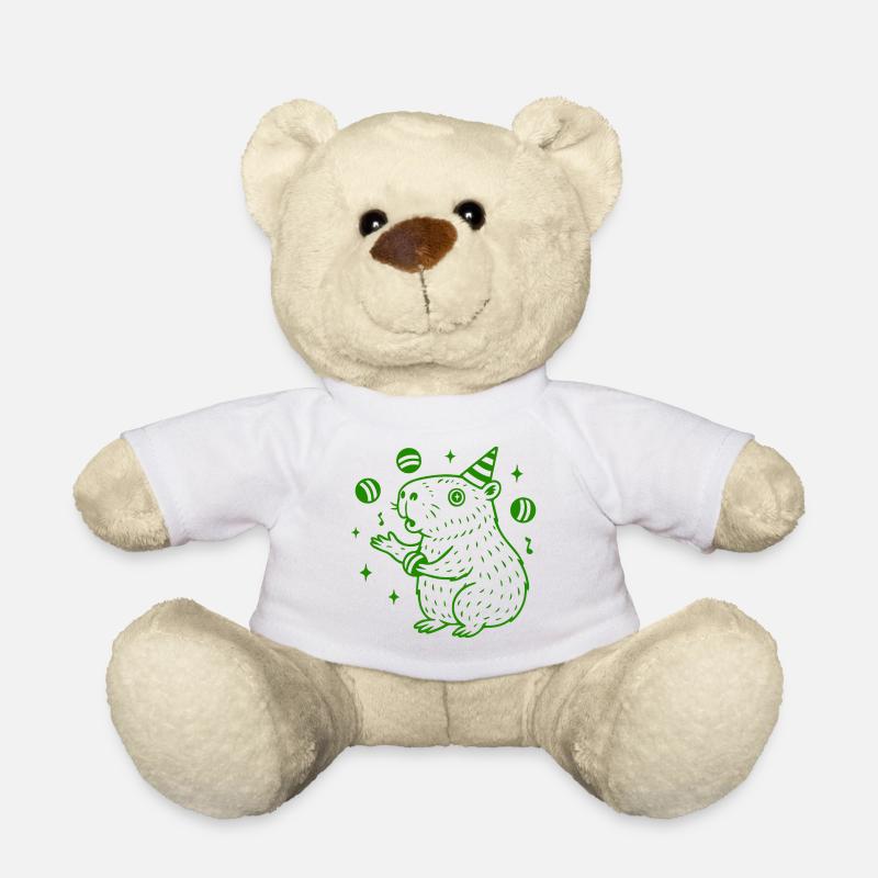 Party Capybara – Juggling Fun - Teddy - Weiß