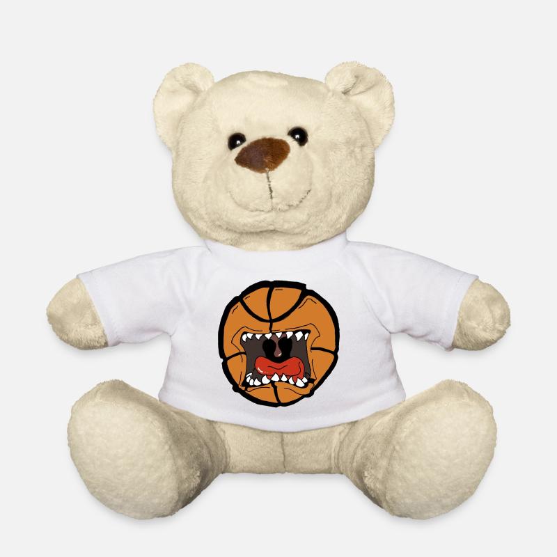 Explosive Basketball Design - Teddy Bear - white