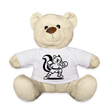 Boxer Squirrel - Teddy Bear - white - Front