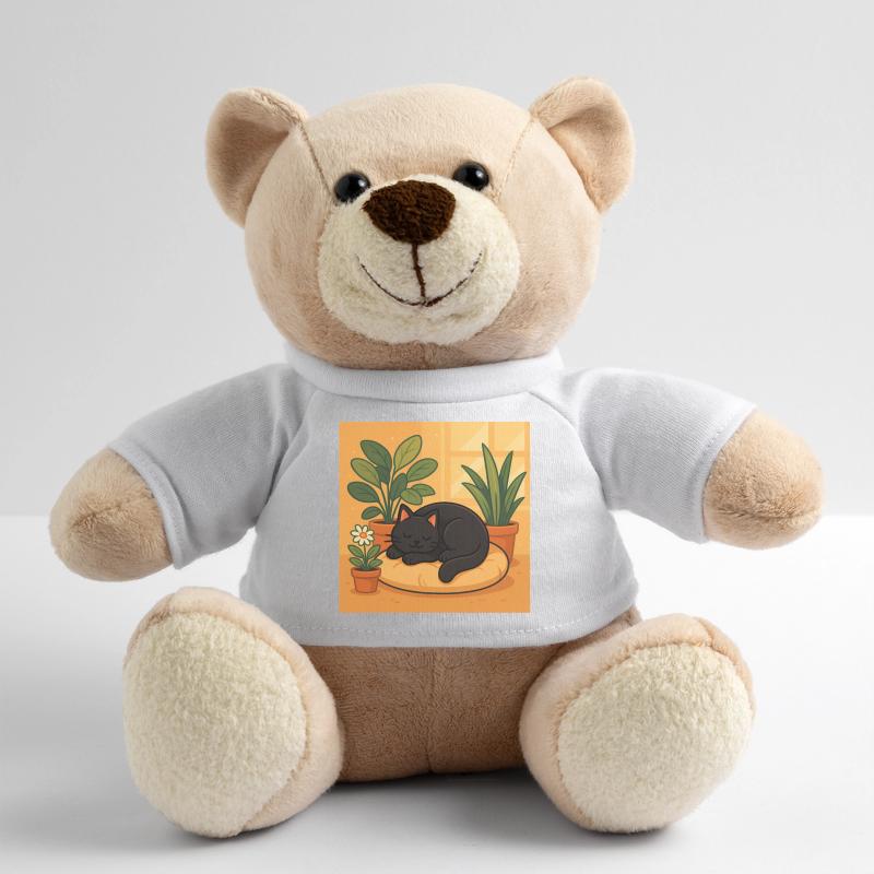 Cozy cat rest with plants Teddy Bear