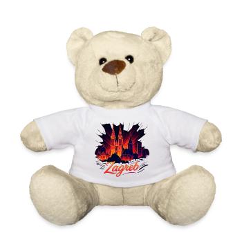 Zagreb Hauptstadt Kroatien Silhouette Geschenk - Teddy - Weiß - Vorne