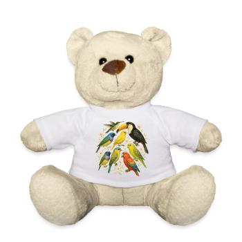 Collection de Perroquets Colorés et Mandchous - Nounours - blanc - Devant
